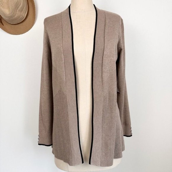 Love Scarlett Sweaters - 🏃‍♀️ Love Scarlett Womens Long Open Cardigan Small Brown Soft Ribbed Black RFTC